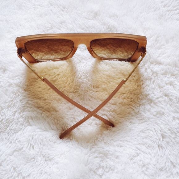 Inez Mocha Oversized Square Sunglasses - Picture 5 of 10
